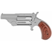 Picture of North American Arms Mini Revolver - Single Action - Revolver - 22 WMR - 1.625" Barrel - Matte Finish - Stainless Steel - Silver - Wood Grips - Fixed Sights - 5 Rounds NAA-22M