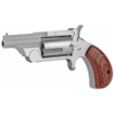 Picture of North American Arms Mini Revolver - Single Action - Revolver - 22 WMR - 1.625" Barrel - Matte Finish - Stainless Steel - Silver - Wood Grips - Fixed Sights - 5 Rounds NAA-22M