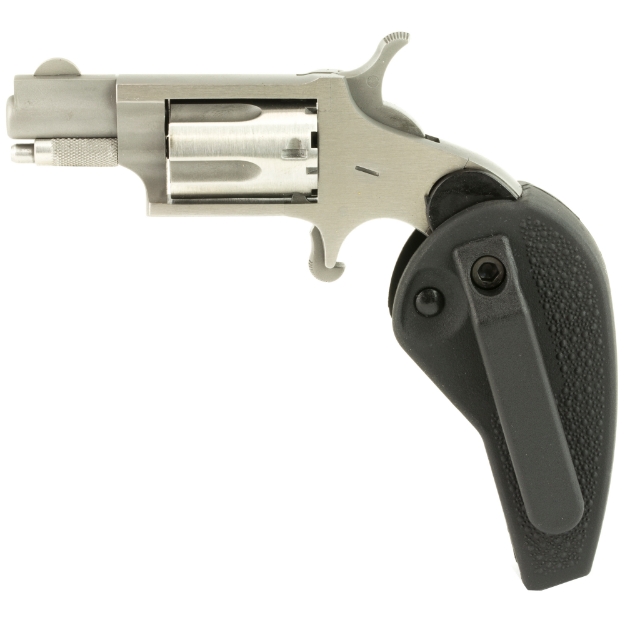 Picture of North American Arms Mini Revolver - Single Action - Revolver - 22LR - 1.125" Barrel - Matte Finish - Stainless Steel - Silver - Imitation Stag Grips - Fixed Sights - 5 Rounds NAA-22LR-GSTG