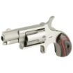 Picture of North American Arms Mini Revolver - Single Action - Revolver - 22LR - 1.125" Barrel - Matte Finish - Stainless Steel - Silver - Rubber Grips - Fixed Sights - 5 Rounds NAA-22LR-GRC