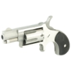 Picture of North American Arms Mini Revolver - Single Action - Revolver - 22LR - 1.125" Barrel - Matte Finish - Stainless Steel - Silver - Wood Grips - Fixed Sights - 5 Rounds NAA-22LR