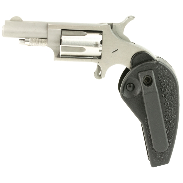 Picture of North American Arms Mini Revolver - Single Action - Revolver - 22LR - 1.625" Barrel - Matte Finish Stainless Steel - Silver - Wood Grips - Fixed Sights - 5 Rounds NAA-22LLR