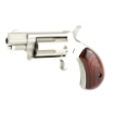 Picture of North American Arms Mini Revolver - Single Action - Revolver - 22LR/22 WMR - 1.625" Barrel - Matte Finish - Stainless Steel - Silver - Holster Grip - Fixed Sights - 5 Rounds NAA-22MC-HG