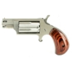 Picture of North American Arms Ported Snub - Single Action - Revolver - 22LR/22 WMR - 1.125" Barrel - Stainless Steel - Silver - Wood Grips - Fixed Sights - 5 Rounds NAA-22MSC-P