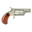 Picture of North American Arms Ported Snub - Single Action - Revolver - 22LR/22 WMR - 1.125" Barrel - Stainless Steel - Silver - Wood Grips - Fixed Sights - 5 Rounds NAA-22MSC-P