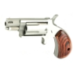 Picture of North American Arms Ported Snub - Single Action - Revolver - 22LR/22 WMR - 1.125" Barrel - Stainless Steel - Silver - Wood Grips - Fixed Sights - 5 Rounds NAA-22MSC-P