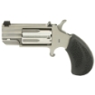 Picture of North American Arms Pug - Single Action - Revolver - 22 WMR - 1" Barrel - Stainless Steel - Silver - Rubber Grips - XS White Dot Sights - 5 Rounds NAA-PUG-D