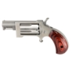 Picture of North American Arms Sidewinder - Single Action - Revolver - 22 WMR - 2.5" Barrel - Stainless Steel - Silver - Wood Grips - Fixed Sights - 5 Rounds - Swing-out Style Cylinder Assembly NAA-SW-250