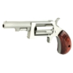 Picture of North American Arms Sidewinder - Single Action - Revolver - 22 WMR - 4" Barrel - Stainless Steel - Silver - Wood Grips - Fixed Sights - 5 Rounds - "Swing-out" Style Cylinder Assembly NAA-SW-4