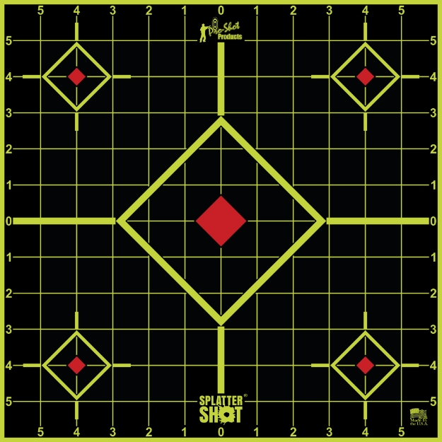 Picture of Pro-Shot Products Splatter Shot - 12" Sight-In - Adhesive Target - 5 Pack - Black/Green 12SI-GREEN-5PK