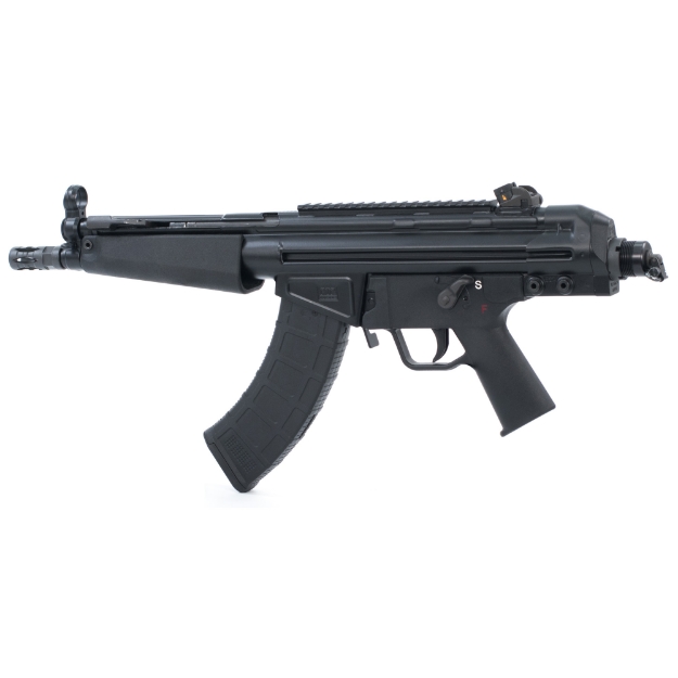 Picture of PTR Industries PTR-32P PDWR - Pistol - Semi-automatic - 7.62X39 - 8.5" Barrel - Steel - Black - Polymer Pistol Grip - Welded Scope Mount - Thumb Safety - 30 Rounds - 1 Magazine - 5/8X24 Flash Hider - HK33 Plastic Handguard - Anti-Tilt End Cap with Swivel - Right Hand PTR203