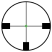 Picture of Trijicon Accupoint Rifle Scope - 1-4X24mm - 30mm - German #4 Crosshair With Green Dot Reticle - Matte TR24-3G