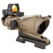 Picture of Trijicon ACOG ECOS - 4X32mm Dual Illuminated Green Crosshair 5.56 Reticle - Backup Iron Sights - Quick Release Mount - LED 3.25 MOA Red Dot RMR Type 2 - Cerakote Flat Dark Earth Finish TA31-D-100554