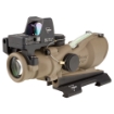 Picture of Trijicon ACOG ECOS - 4X32mm Dual Illuminated Green Crosshair 5.56 Reticle - Backup Iron Sights - Quick Release Mount - LED 3.25 MOA Red Dot RMR Type 2 - Cerakote Flat Dark Earth Finish TA31-D-100554