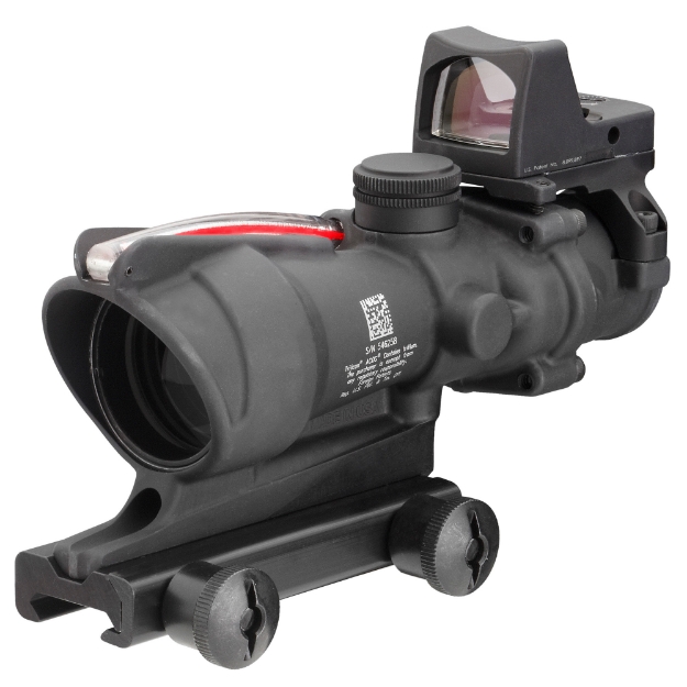 Picture of Trijicon ACOG Scope - Dual Illuminated Red Chevron .223 Reticle - With Colt Knob Thumbscrew Mount - LED 3.25 MOA Red Dot RMR Type 2 TA31-D-100549