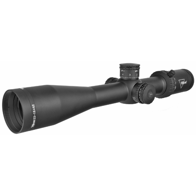 Picture of Trijicon Credo 2.5-15x42mm Second Focal Plane Riflescope with Red MRAD Center Dot - 30mm Tube - Matte Black - Exposed Elevation Adjuster with Return to Zero Feature CR1542-C-2900034