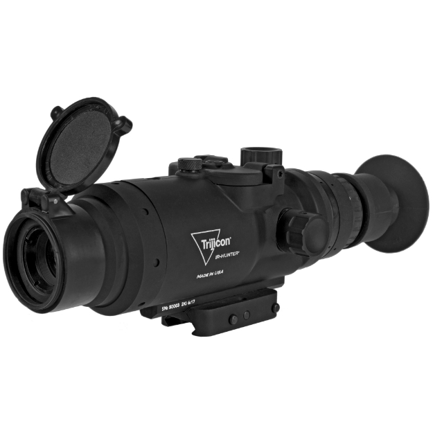 Picture of Trijicon Electro Optics IR Hunter-24-2 - Type 2 - Thermal Weapon Sight - 1.2X Optical Magnification - 1-8X Digital Zoom - 1.2-9.6X Combined Magnification - 24mm Objective Lens - Simple/Complex/Ballistic Reticles (MRAD Crosshair - MOA Crosshair - .223 BDC - .308 BDC - 300BLK BDC) - 640X480 Sensor Resolution - 27mm Eye Relief - 30Hz/60Hz Frame Rate - Black - Hard Case Included HUNTER-24-2