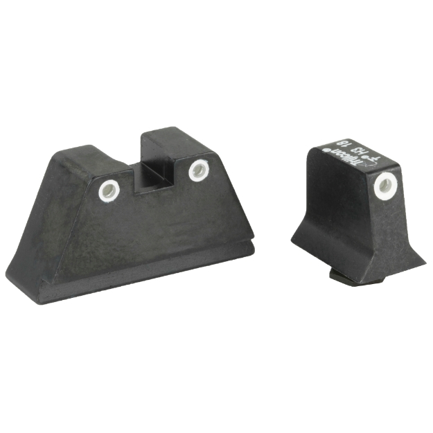 Picture of Trijicon Suppressor Height Night Sights - Fits Glock 17/19/22/23/26/27/31/32/33/34/35/37/38/39 - Black - Tritium Front/Rear - Green 3 Dot GL201-C-600649