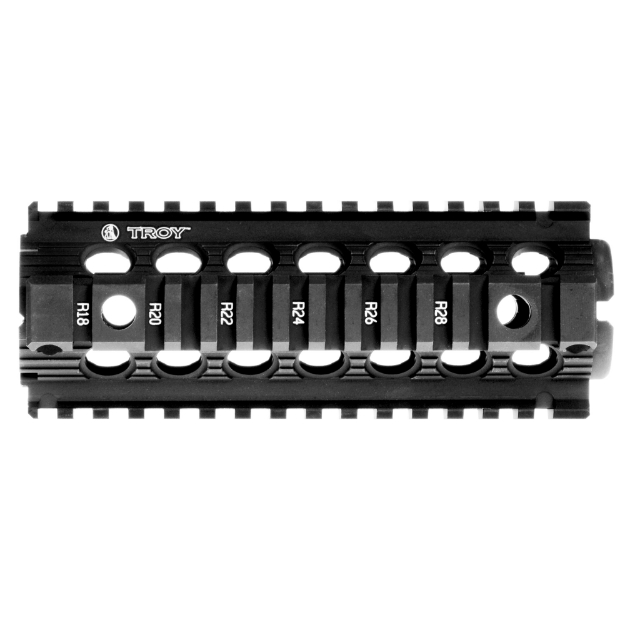 Picture of Troy Battle Rail MRF - 7" - Fits AR-15 - Carbine Length - Drop-In - 2-Piece Quad Rail - Black Finish SRAI-MRF-D7BT-00