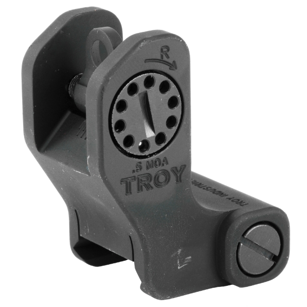 Picture of Troy BattleSight - Rear Fixed Sight - Fits Same Plane Rail Systems Only - Picatinny - Black Finish SSIG-FRS-R0BT-00