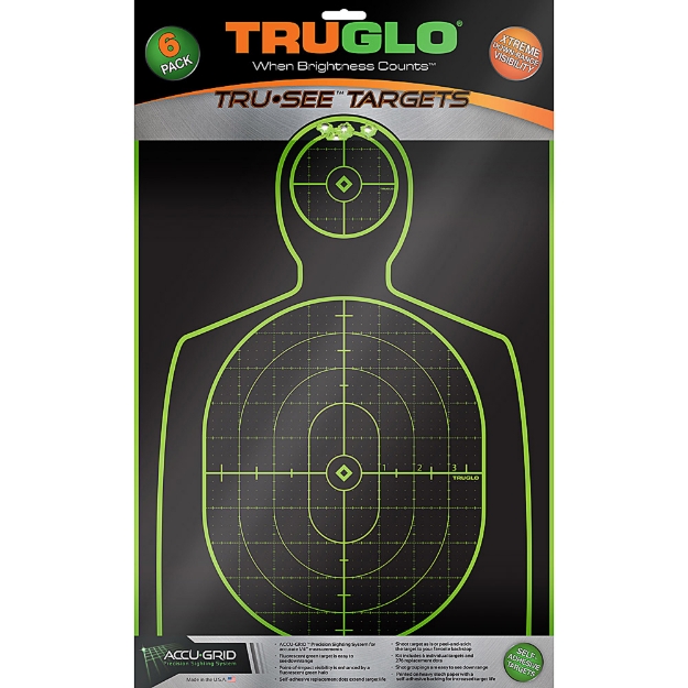 Picture of Truglo Tru-See - Target - 12"x18" - Handgun - Green - Self-adhesive - 6 Targets TG-TG13A6