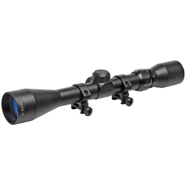 Picture of Truglo TRUSHOT - Rifle Scope - 3-9X40mm - 1" Maintube Duplex Reticle - Black - Includes Weaver Rings TG-TG853940B