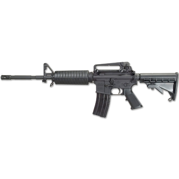 Picture of Windham Weaponry R16M4A4T - MPC - Semi-Auto Rifle - 223REM/556NATO - 16" M4 Profile Barrel - 1:9 Twist - A2 Flash Suppressor - Anodized Finish - Black Color - A4 Dual Aperture Detachable Carry Handle Rear Sight - A2 Post Front Sight - 6 Position Stock - 30 Rounds - 1 Magazine - BLEM (Gouge on Upper by Forward Assist) R16M4A4T