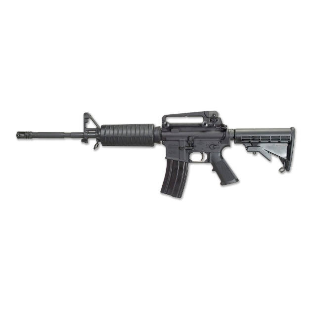 Picture of Windham Weaponry R16M4A4T - MPC - Semi-Auto Rifle - 223REM/556NATO - 16" M4 Profile Barrel - 1:9 Twist - A2 Flash Suppressor - Anodized Finish - Black Color - A4 Dual Aperture Detachable Carry Handle Rear Sight - A2 Post Front Sight - 6 Position Stock - 30 Rounds - 1 Magazine R16M4A4T