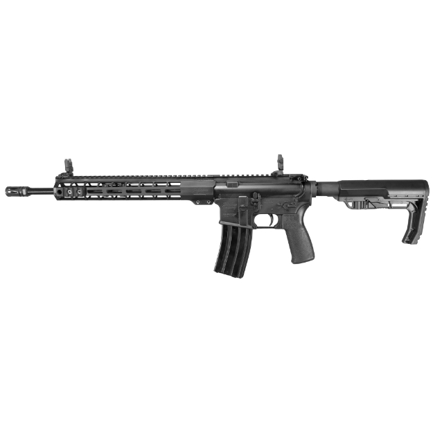 Picture of Windham Weaponry R16SLSFSM - Superlight - Semi-automatic Rifle - 223REM/556NATO - 16" Superlight Barrel - 1:9 Twist - A2 Flash Suppressor - Anodized Finish - Black Color - MFT Minimalist Stock - 13" Handguard - Flip Sights - 30Rd - 1 Magazine - Comes with Hard Case R16SLSFSM