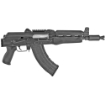 Picture of Zastava ZPAP92 - Semi-automatic - AK Pistol - 7.62X39 - 10" Chrome Lined Barrel - Matte Finish - Black - Polymer Grip - Wood Handguard - 30 Rounds - 1 Magazine - Bulged Trunnion - Booster Muzzle Device - Hinged Top Cover - Optics Rail - 1.5MM Receiver ZP92762PAM