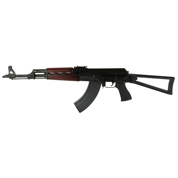 Picture of Zastava ZPAPM70 - Semi-automatic Rifle - AK - 7.62X39 - 16.3" Chrome Lined Barrel - Matte Finish - Black - Blood Red Handguard - TangoDown Grip - Triangle Fixed Stock - 30 Rounds ZR7762RT