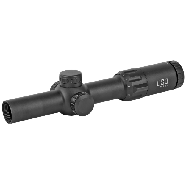 Picture of US Optics TS Series Rifle Scope - 1-6X24mm - 30mm Main Tube - Second Focal Plane - 0.5 MOA Adjustments - Black Finish - Simple Crosshair Reticle with Red Dot TS-6X SFP