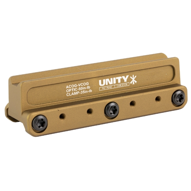 Picture of Unity Tactical FAST - Red Dot Mount - 2.05" Optical Height - Compatible with ACOG/VCOG Footprints - Anodized Finish - Flat Dark Earth FST-COGF