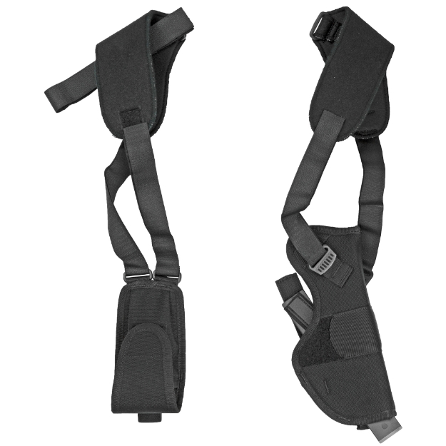 Picture of Uncle Mike's Pro Pak Vertical Shoulder Holster - Size 1 - Fits Large Auto With 4" Barrel - Right Hand - Black 75011