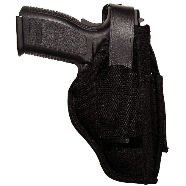 Picture of Uncle Mike's Sidekick Hip Holster - Size 15 - Fits Large Auto with 4.5" Barrel - with Magazine Pouch - Ambidextrous - Black 70150