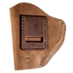 Picture of Uncle Mike's Uncle Mikes Inside Waistband Leather Holster - Size 2  - Fits Most Small Frame Revolvers (Ruger LCR/S&W J Frames/Taurus 85/856) - Leather - Metal Clip - Ambidextrous - Brown UM-IWB-2-BRW-A