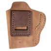 Picture of Uncle Mike's Uncle Mikes Inside Waistband Leather Holster - Size 3 - Fits Most Medium Frame Autos (3" 1911/Bersa Thunder/Glock 42/43/Sig 365/Hellcat/Taurus Gx4) - Leather - Metal Clip - Ambidextrous - Brown UM-IWB-3-BRW-A