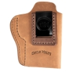 Picture of Uncle Mike's Uncle Mikes Inside Waistband Leather Holster - Size 4 - Fits Most Large Frame Autos (CZ 75/ Glock 17/19/22/27/27/30/Sig P226/Springfield XD 9/S&W M&P 9) - Leather - Metal Clip - Ambidextrous - Brown UM-IWB-4-BRW-A