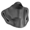 Picture of Uncle Mike's Uncle Mikes Outside Waistband Leather Holster - Fits S&W J-Frame - Ruger LCR and Similar Size Revolvers - Leather Construction - Right Hand - Black UM-OWB-J-MBL-R