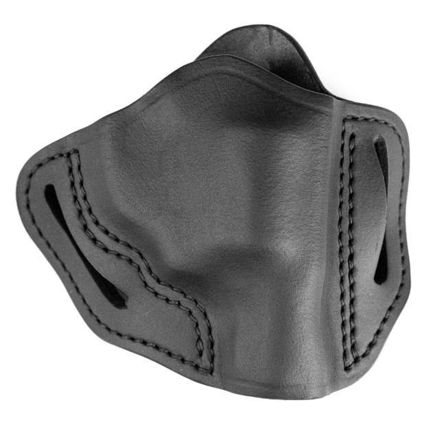 Picture of Uncle Mike's Uncle Mikes Outside Waistband Leather Holster - Fits S&W J-Frame - Ruger LCR and Similar Size Revolvers - Leather Construction - Right Hand - Black UM-OWB-J-MBL-R