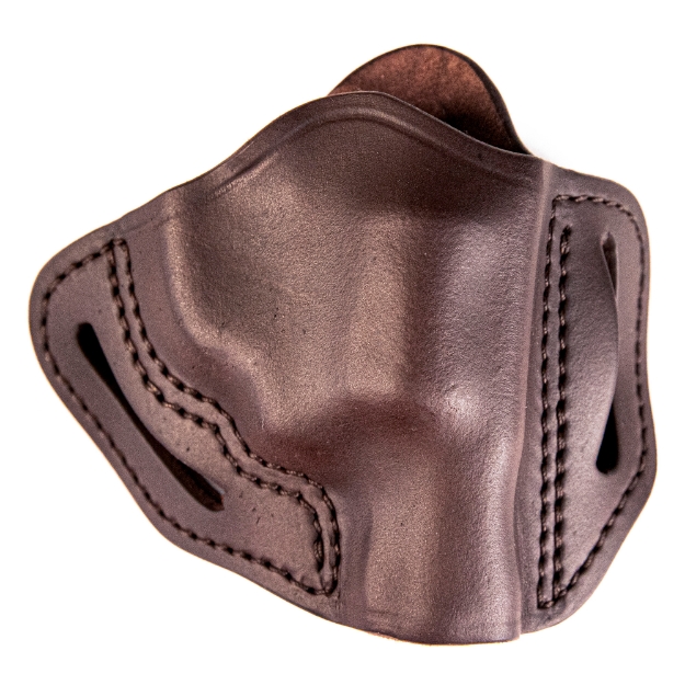 Picture of Uncle Mike's Uncle Mikes Outside Waistband Leather Holster - Fits S&W J-Frame - Ruger LCR and Similar Size Revolvers - Leather Construction - Right Hand - Brown UM-OWB-J-BRW-R