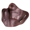 Picture of Uncle Mike's Uncle Mikes Outside Waistband Leather Holster - Fits S&W J-Frame - Ruger LCR and Similar Size Revolvers - Leather Construction - Right Hand - Brown UM-OWB-J-BRW-R