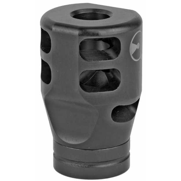 Picture of Ultradyne USA Lithium PCC Compensator Muzzle Brake with Timing Nut - PCC - 9MM - 1/2"-28 Thread - 1.125" Outside Diameter - 416 SS - Black Nitride Finish UD11030