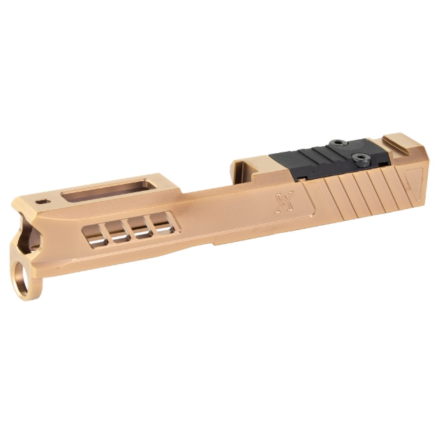 Picture of True Precision Axiom Slide - For Glock 43/43X - Copper TiCN Finish - RMS Optic Cut & Cover Plate TP-G43S-C-RMS