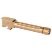 Picture of True Precision Threaded Barrel - 9MM - For Glock 19 - Copper TiCN Finish - Includes Thread Protector TP-G19B-XTC