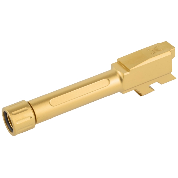 Picture of True Precision Threaded Barrel - 9MM - Gold - Fits Glock 43/43X - Titanium Nitride TP-G43B-XTG