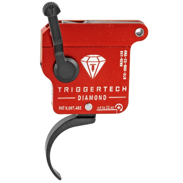 Picture of TriggerTech Trigger - 0.3-2.0LB Pull Weight - Fits Remington 700 - Diamond Pro Clean Trigger - (Curved) - Right Hand - Adjustable - Black Finish - Includes Installation Tools - Instruction Book - & TriggerTech Patch R70-SRB-02-TNP