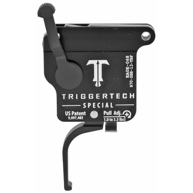 Picture of TriggerTech Trigger - 1.0-3.5LB Pull Weight - Fits Remington 700 - Special Flat Trigger - Bolt Release Model - Right Hand - Adjustable - Black Finish - Includes Installation Tools - Instruction Book - & TriggerTech Patch R70-SBB-13-TBF