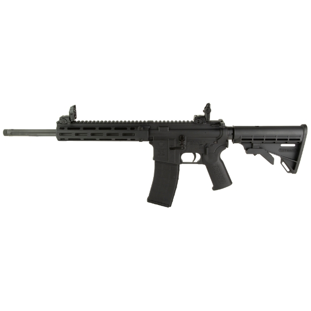 Picture of Tippmann Arms Company M4-22 MMSSA - Semi-automatic Rifle - AR - 22 LR - 16" Barrel - Composite MLOK Handguard - Matte Finish - Black - M4 Collapsible Stock - Front/Rear Flip Sights - 1 Magazine - 25 Rounds - MMSSA (Metal Madness Shooting Association) Engraving A101054