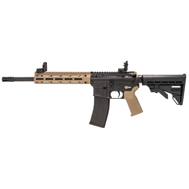 Picture of Tippmann Arms Company M4-22 Pro Compliant - Semi-automatic Rifle - AR - 22 LR - 16" Barrel - Composite MLOK Handguard - Faux Slip Fit Flash Hider - Matte Finish - Black - Flat Dark Earth M4 Collapsible Stock/Pistol Grip/Handguard/Accents - 1 Magazine - 10 Rounds A101159